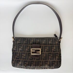 Fendi Zucca Mamma Baguette Shoulder Bag